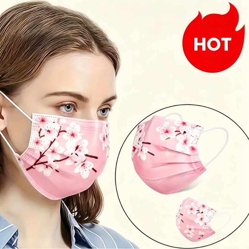 여성용 꽃무늬 별무늬 페이스 마스크 10개, 3겹 통기 - Cloth Face Mask Washable 리뷰 및 가격