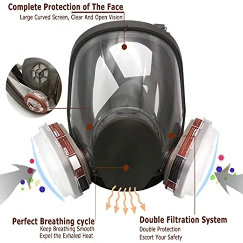 대형 사이즈 6800 가스 마스크 전면형 호흡기 재사용 - Kn95 Respirator Mask 리뷰 및 가격