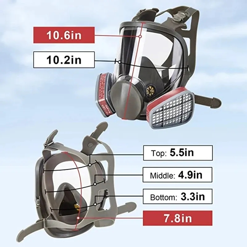 대형 사이즈 6800 가스 마스크 전면형 호흡기 재사용 - Kn95 Respirator Mask 리뷰 및 가격